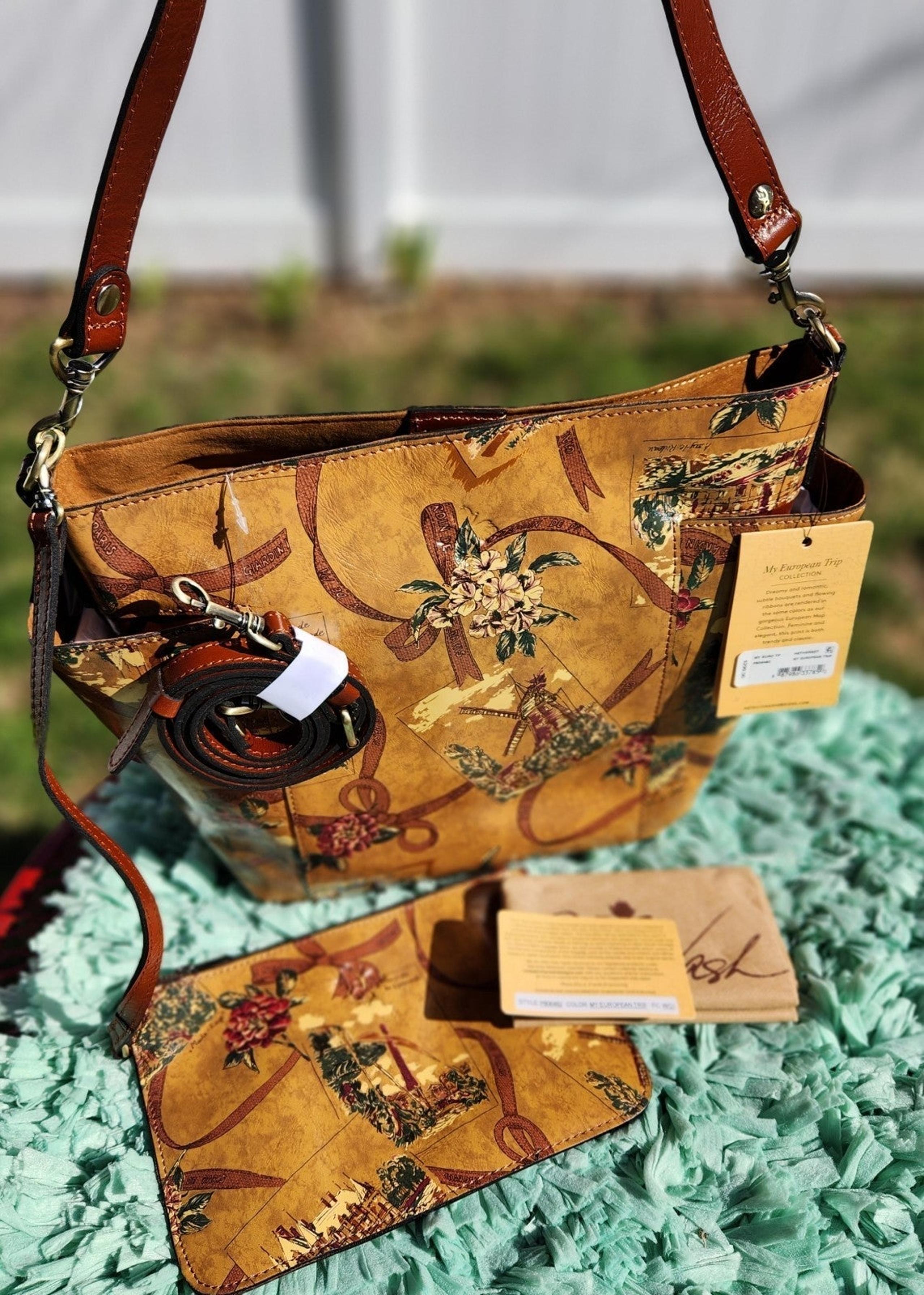 PRICE FIRM My Euro Trip Heatherset CB/Bucket Bag & Pouch