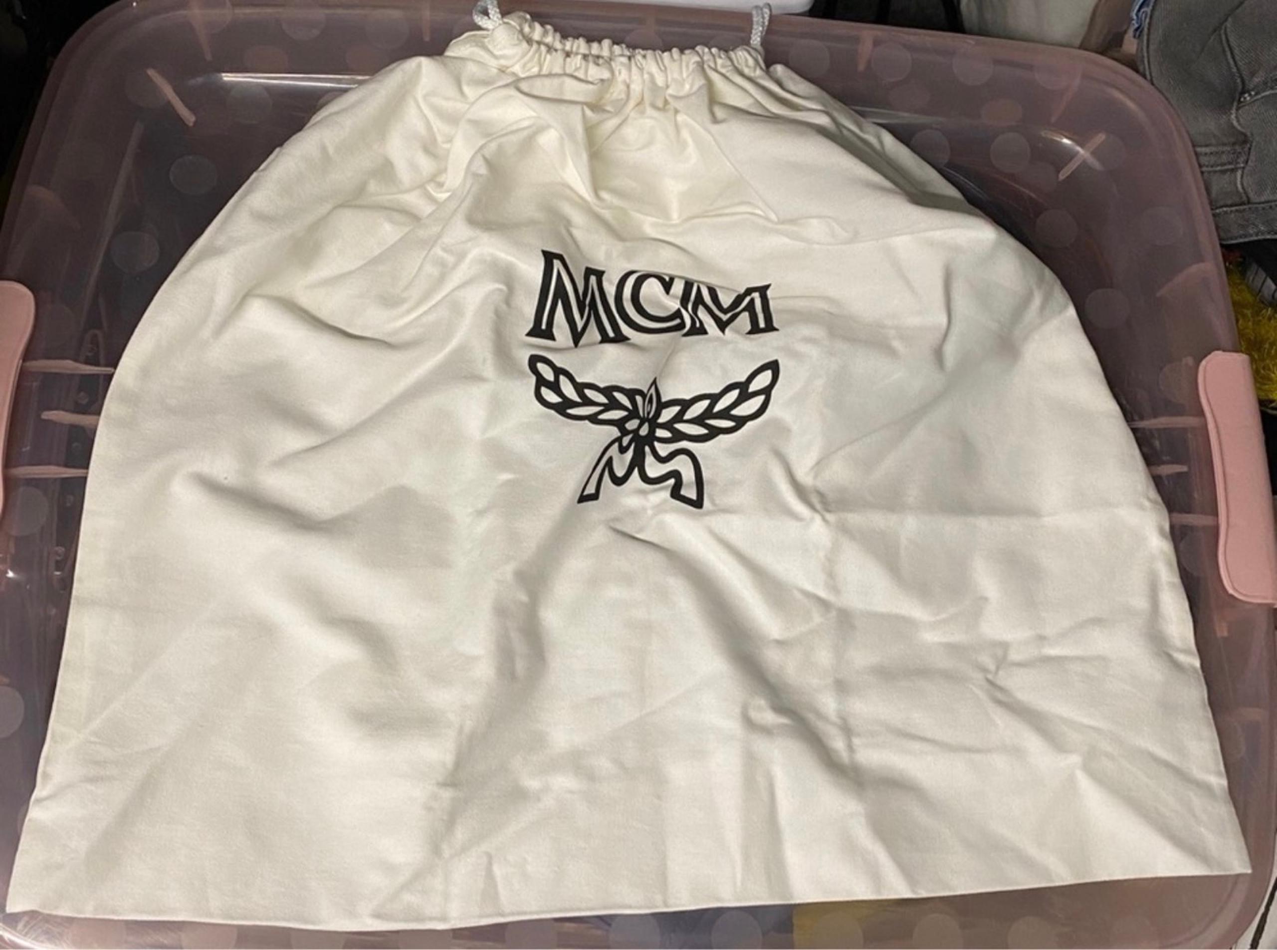 MCM Drawstring Dustbag-Medium Tote