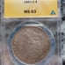 1882 O Morgan Silver MS63