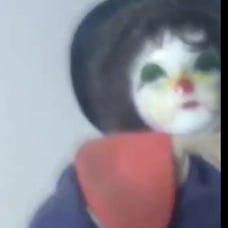 Antique hobo clown