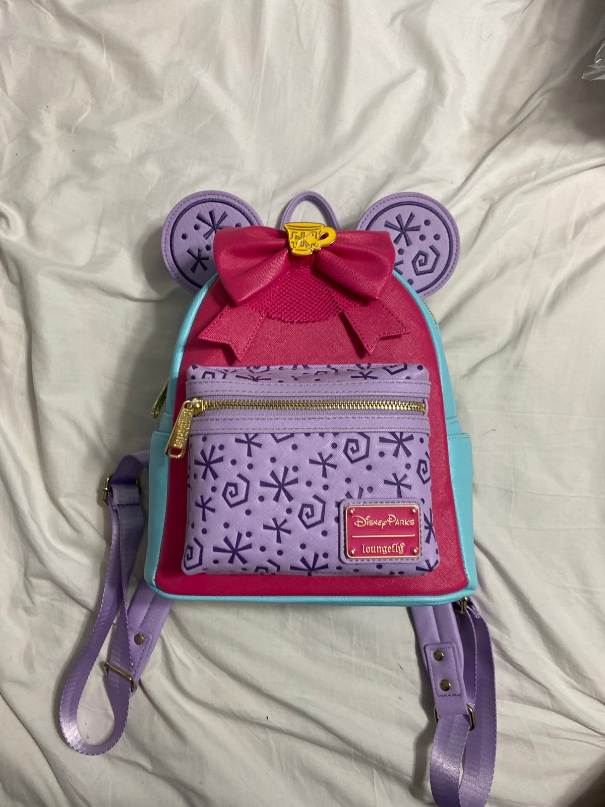 Loungefly Disney MInnie Main Attraction Mad Tea Party Backpack
