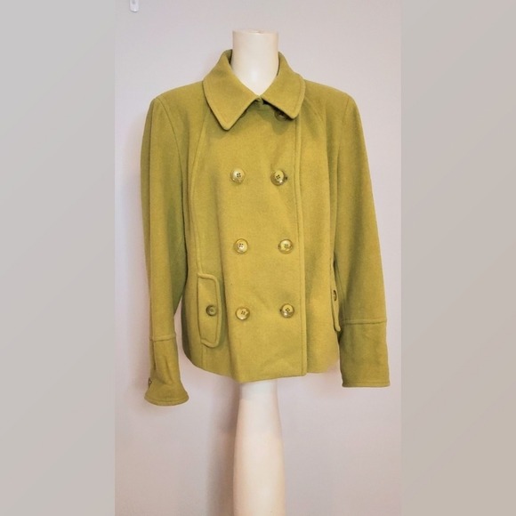Hilary Radley Green Wool Blend Coat