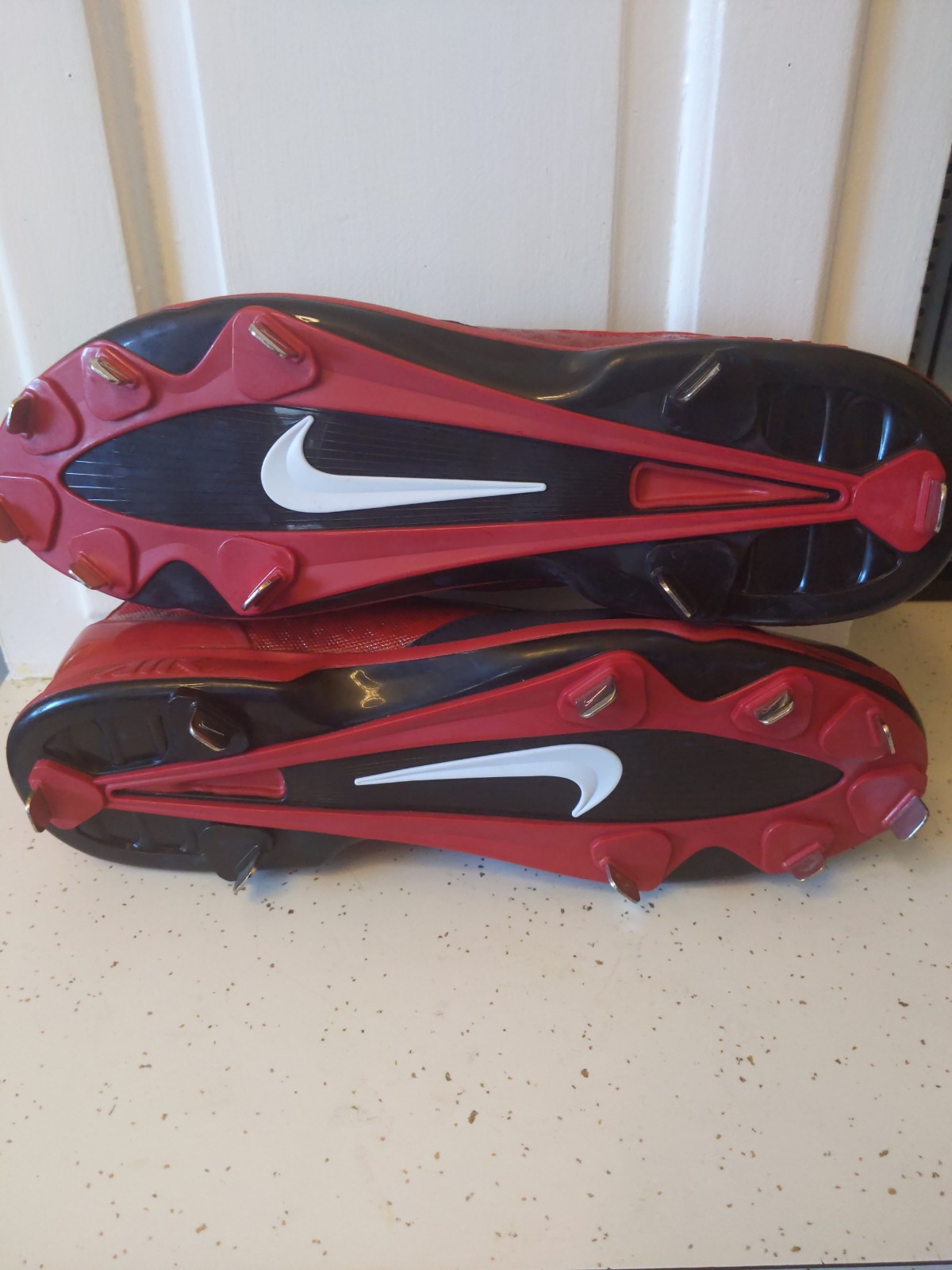 Nike Men's Huarache Pro Low Metal Baseball Cleats NEW 599233 016 Black Red SZ buy 15