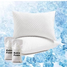 Cooling Memory Foam Pillows for Sleeping Adjustable Fill Bed Pillows, KING