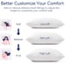 Cooling Memory Foam Pillows for Sleeping Adjustable Fill Bed Pillows, KING