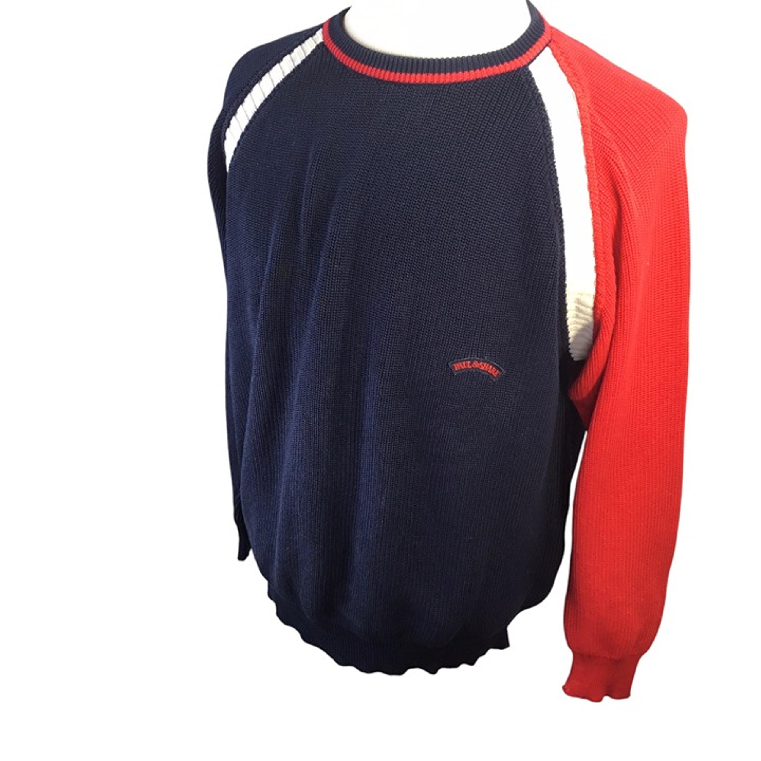 Paul & Shark Vintage Navy Blue Pullover Sweater Jumper Cotton XL Italy RWB