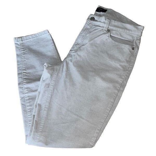 Banana Republic Women's Corduroy Pants Mid Rise Skinny Fit Light Gray Size 30/10