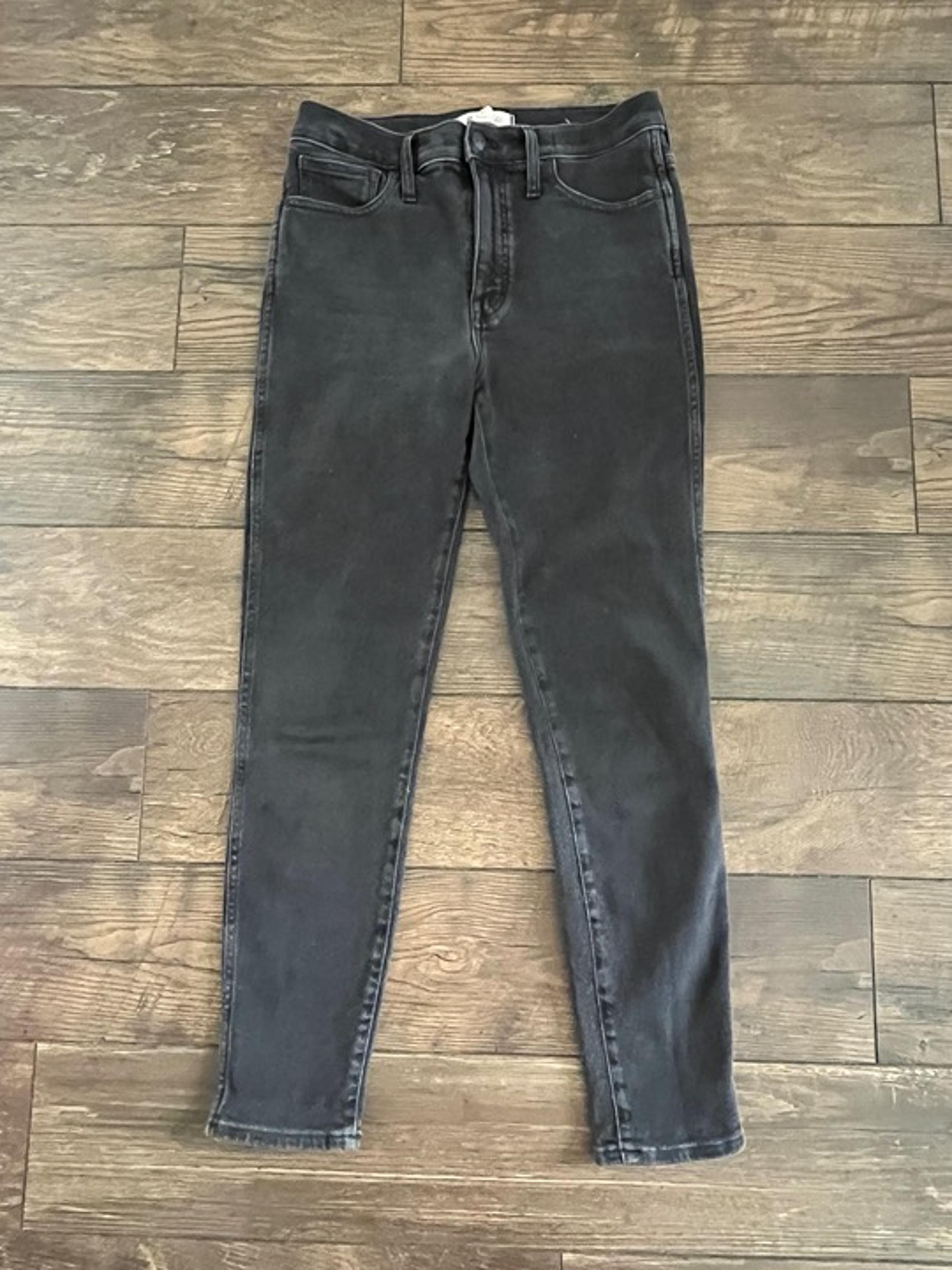 Madewell 10" High Rise Skinny Jeans Women 29 Dark Wash Gray Stretch Denim Casual