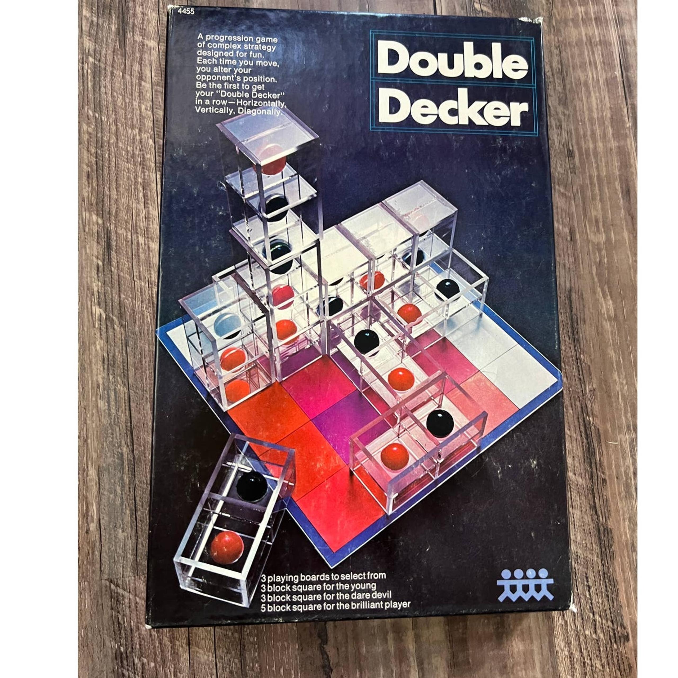 Vintage Double Decker Tic Tac Toe Game 3 Dimensional Strategy Game