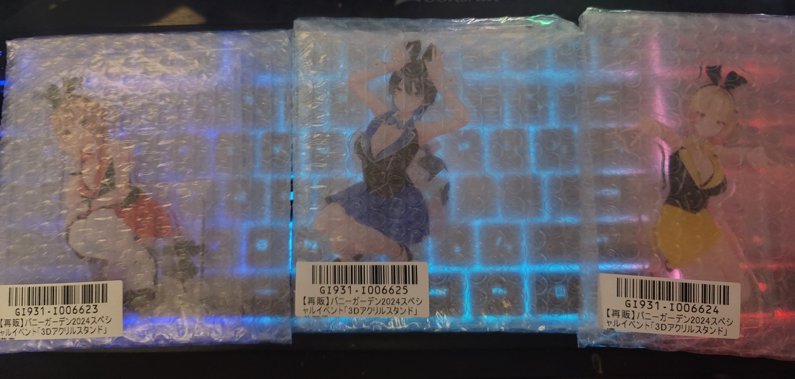 Bunny Garden 3D Acrylic Stand [Kana, Miuka, Rin] Japan Only Imports