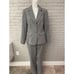 Alex Marie Gray Pinstriped Business Pant Suit Size 12(Jacket) 16(Pant)