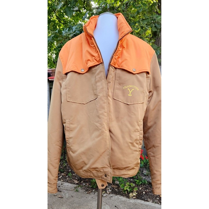 Yellowstone Hunting Jacket Mens XL Full Zip Insulated Mackinaw Blaze Orange Coat