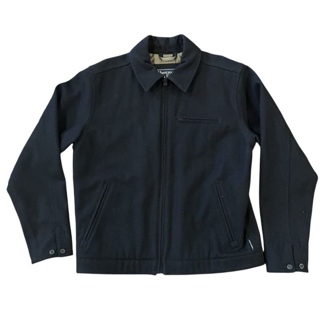 Vintage Y2K Abercrombie & Fitch Men's Wool Quilted Interior Jacket Size Large