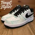 • NEW • CUSTOM NIKE AIR FORCE 1 LOW “SMOKEY TEAL”