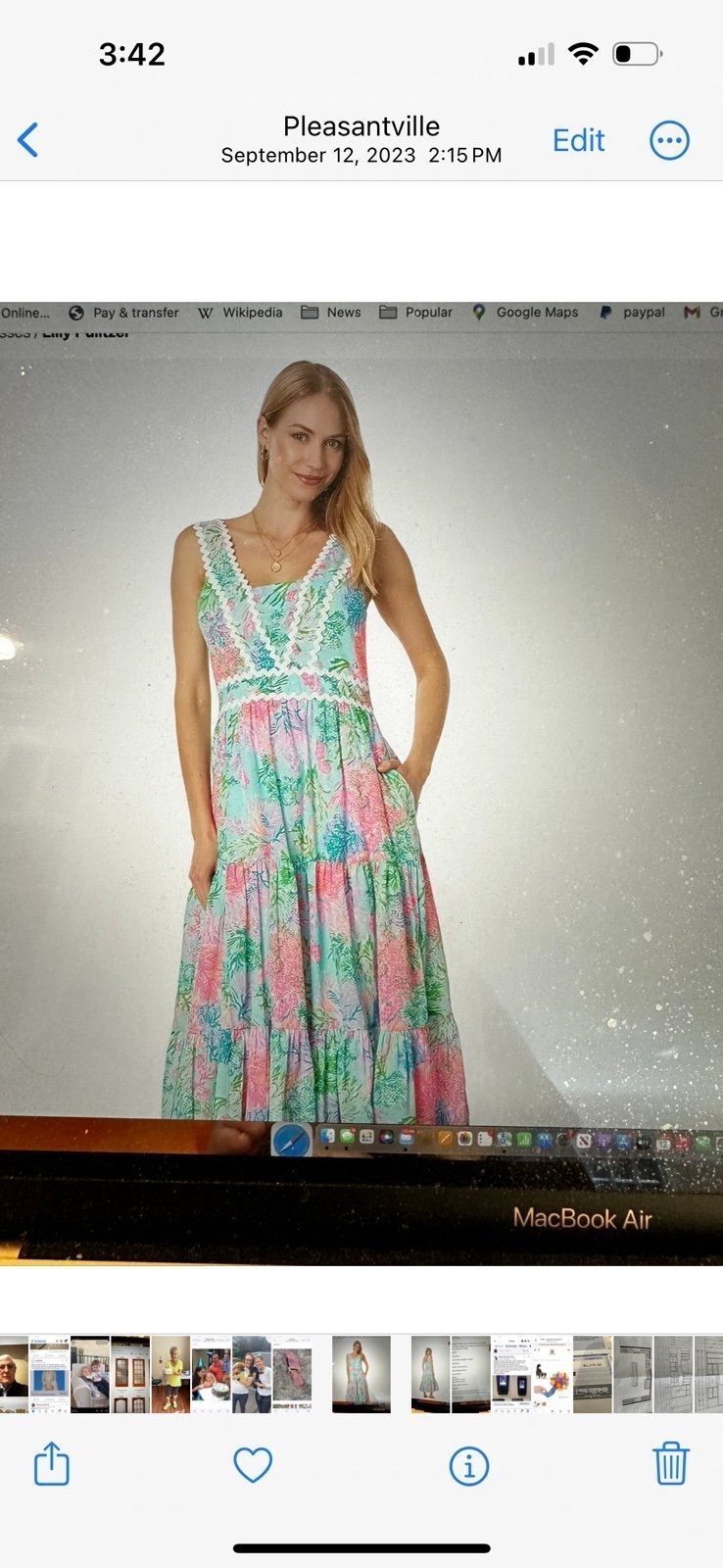 Lilly Pulitzer NWT in plastic midi cotton dress. Size 4
