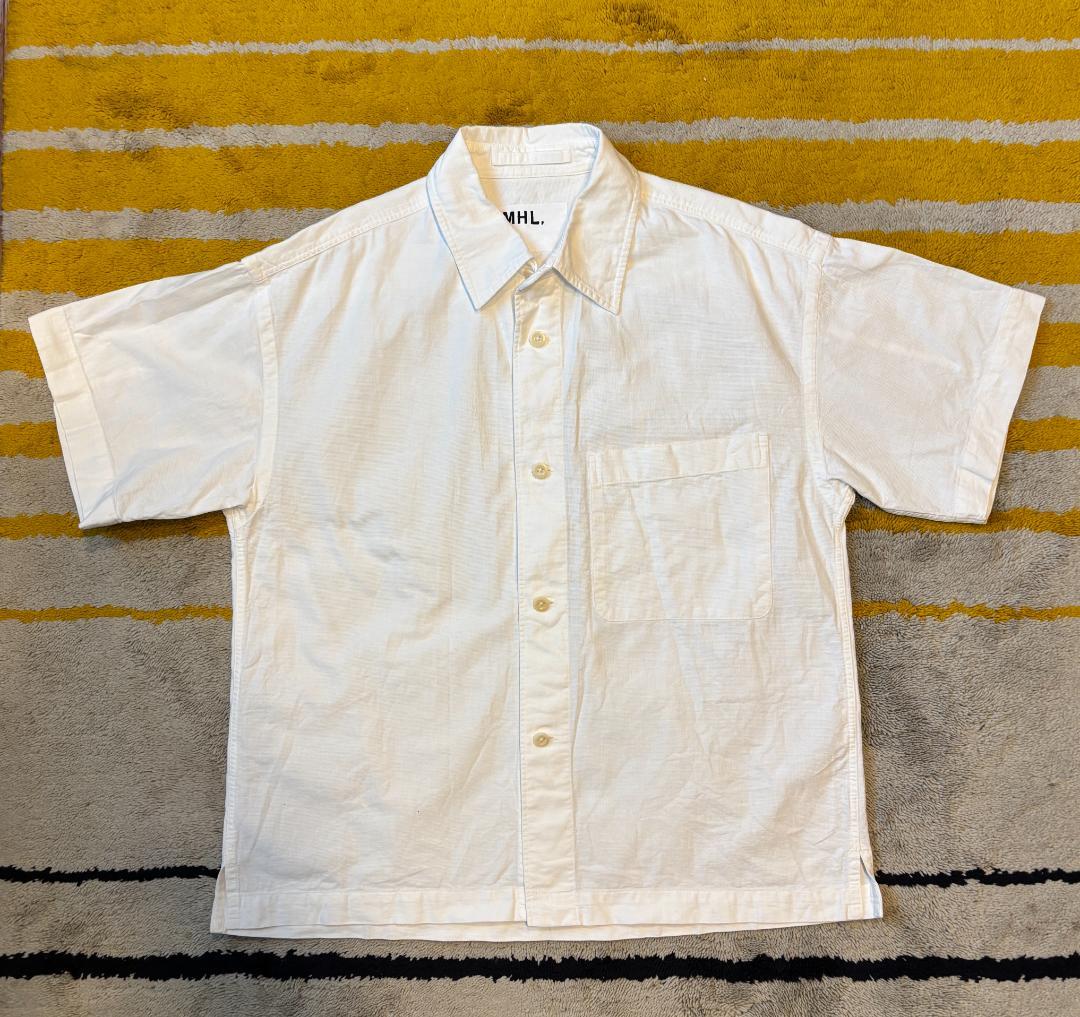 MHL. White Short-Sleeved Shirt, Size M