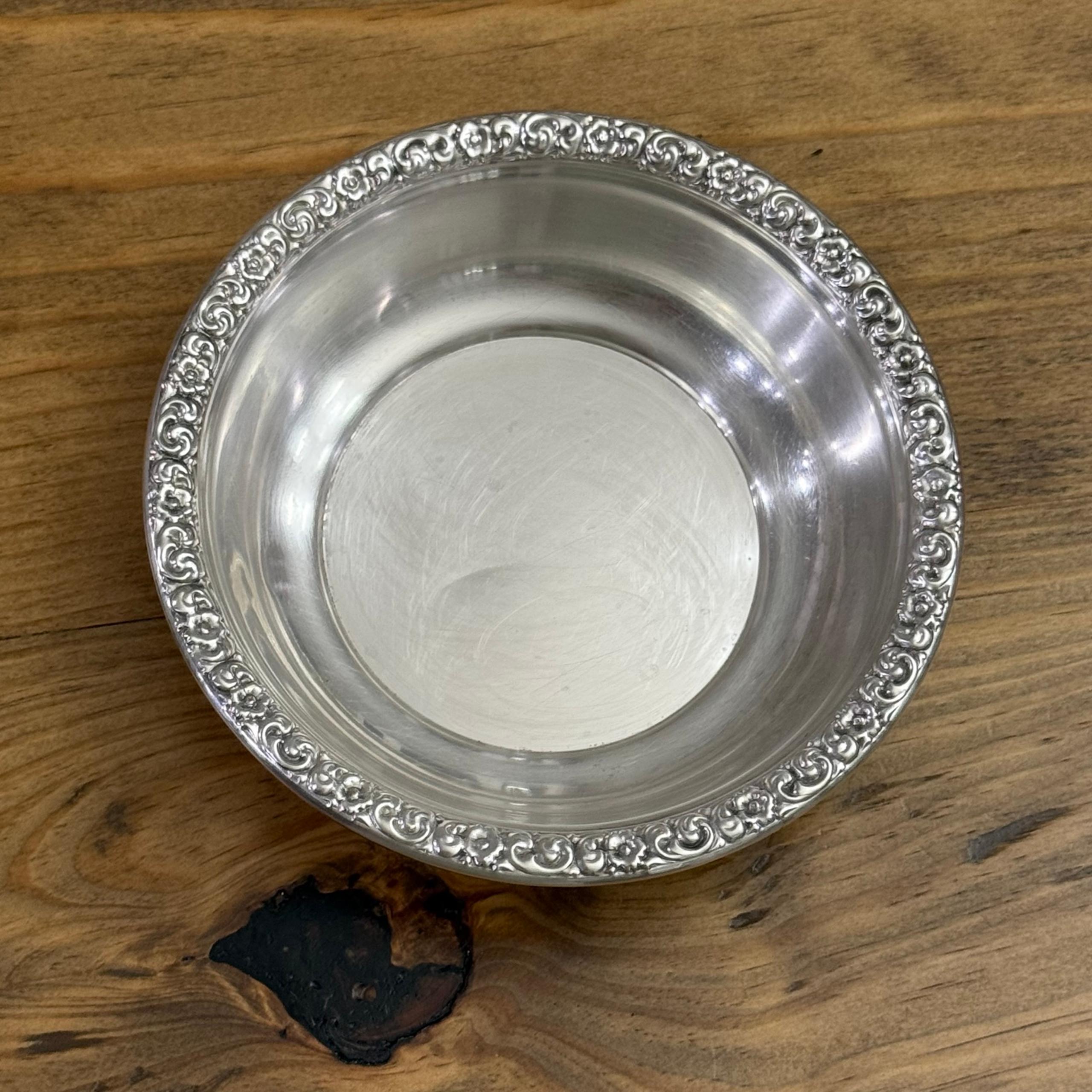 Vintage Rochelle Sterling Silver 6” Bon Bon Candy Bowl Hollowware Gorham Silver