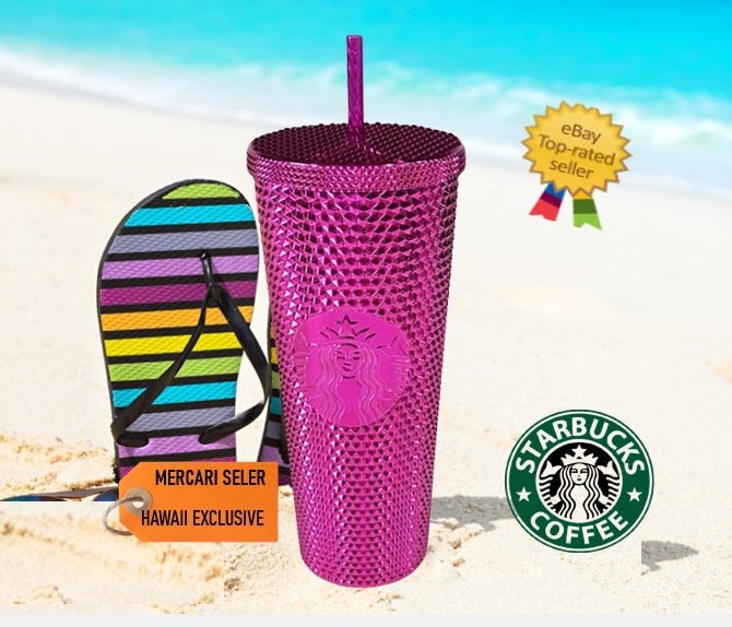 Starbucks Pink Sangria Bling Studded Cup (24oz) Holiday 2022 NEW! RARE!