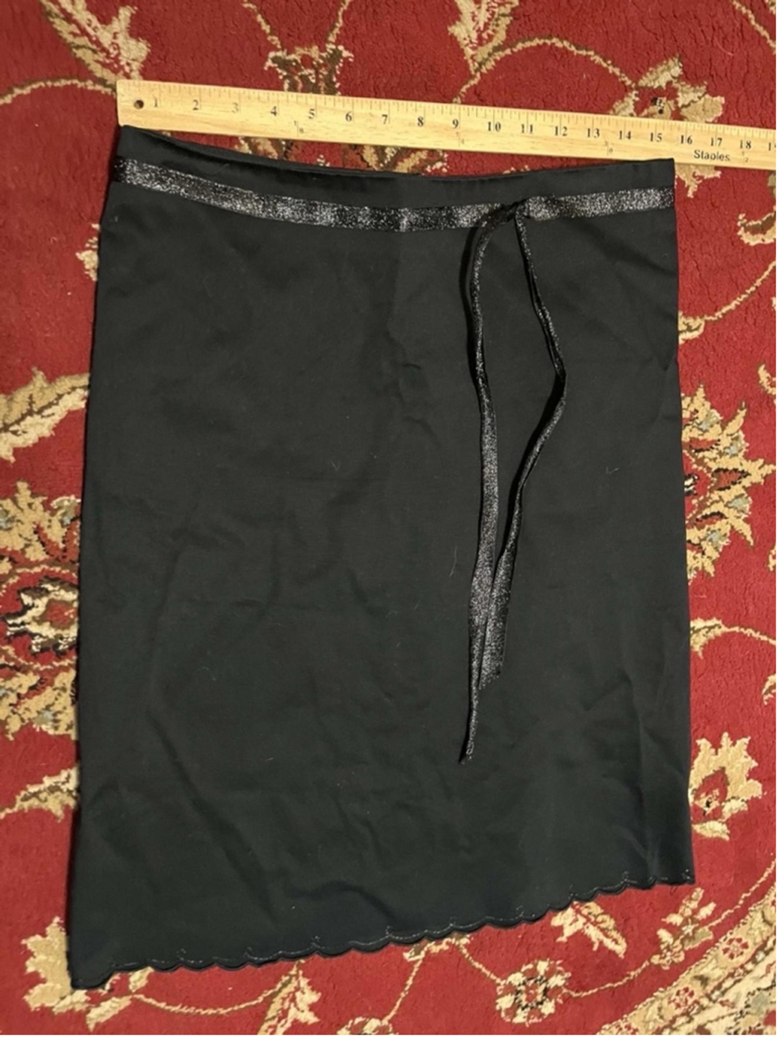 Anthropologie Black Y2K Whismigoth Dark Feminine Midi Skirt Size 6 - Ruth