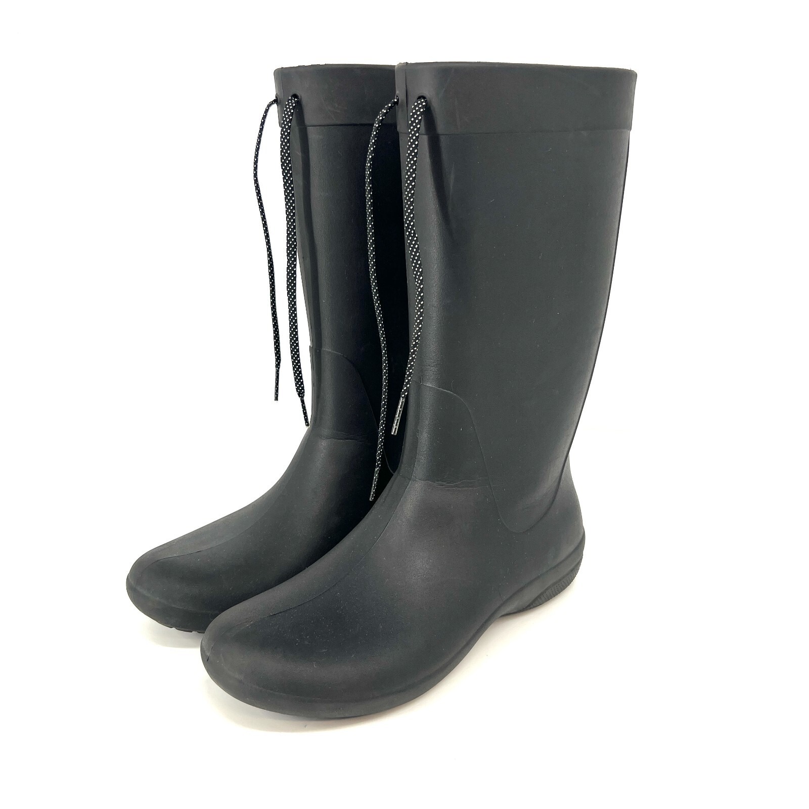 CROCS Freesail Rain Boot 203541 Womens Size 11W Black Croslite Rubber Waterproof