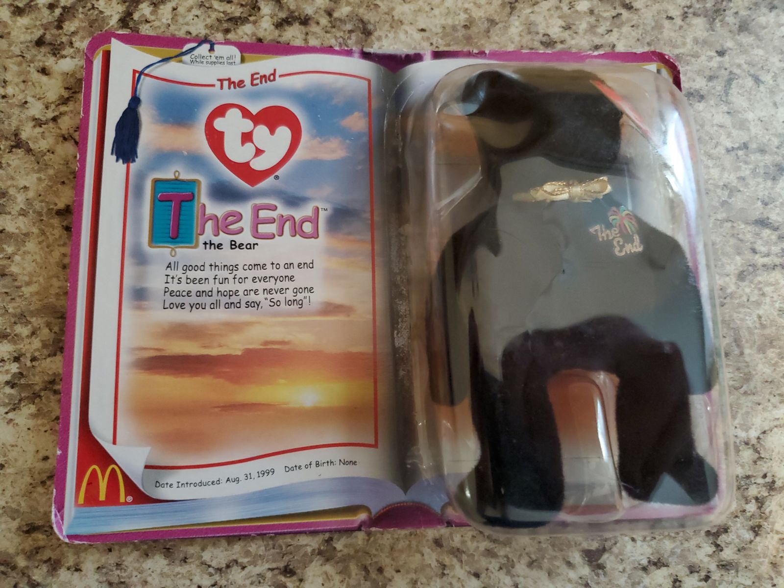 McDonald's ty Beanie Babies The End Bear RARE
