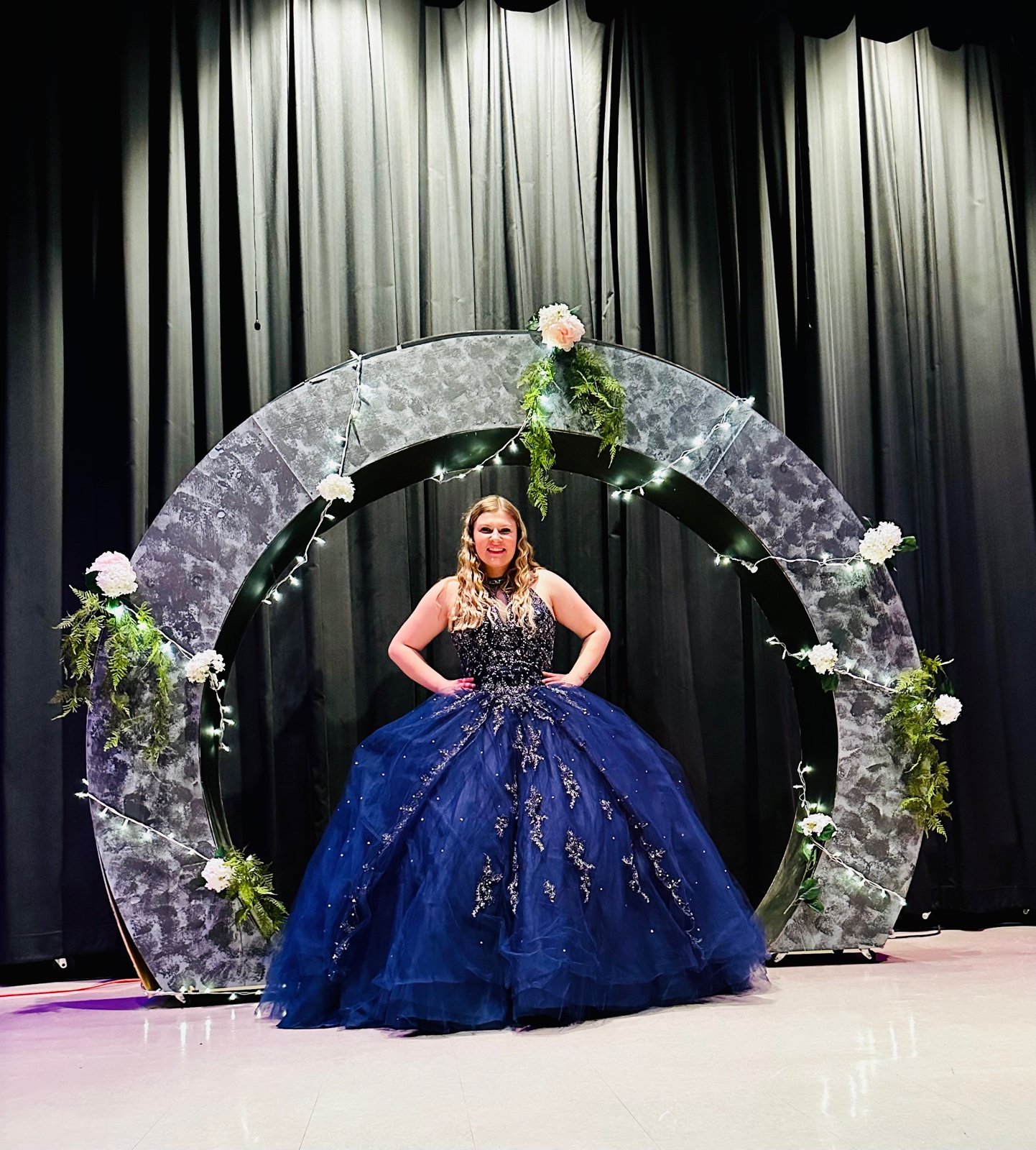 Navy blue formal dress