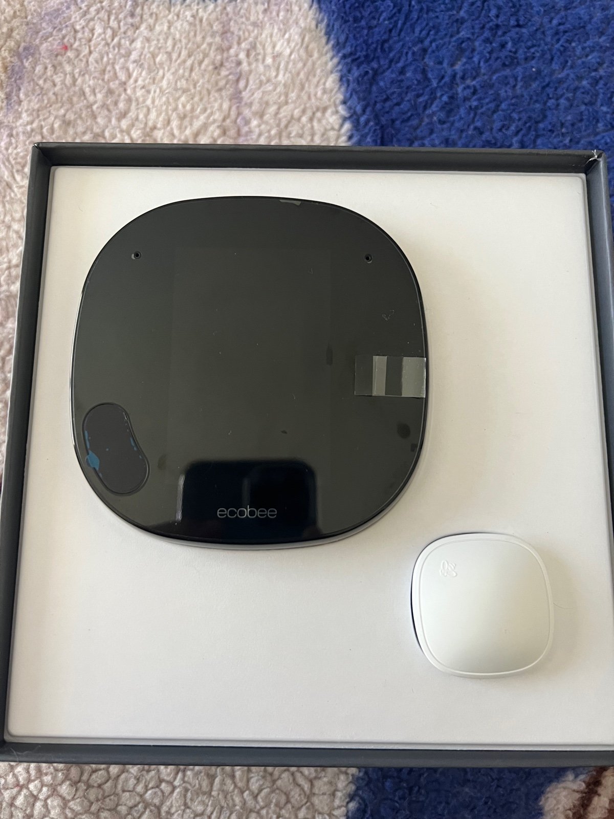 ecobee smart thermostat with thermometer