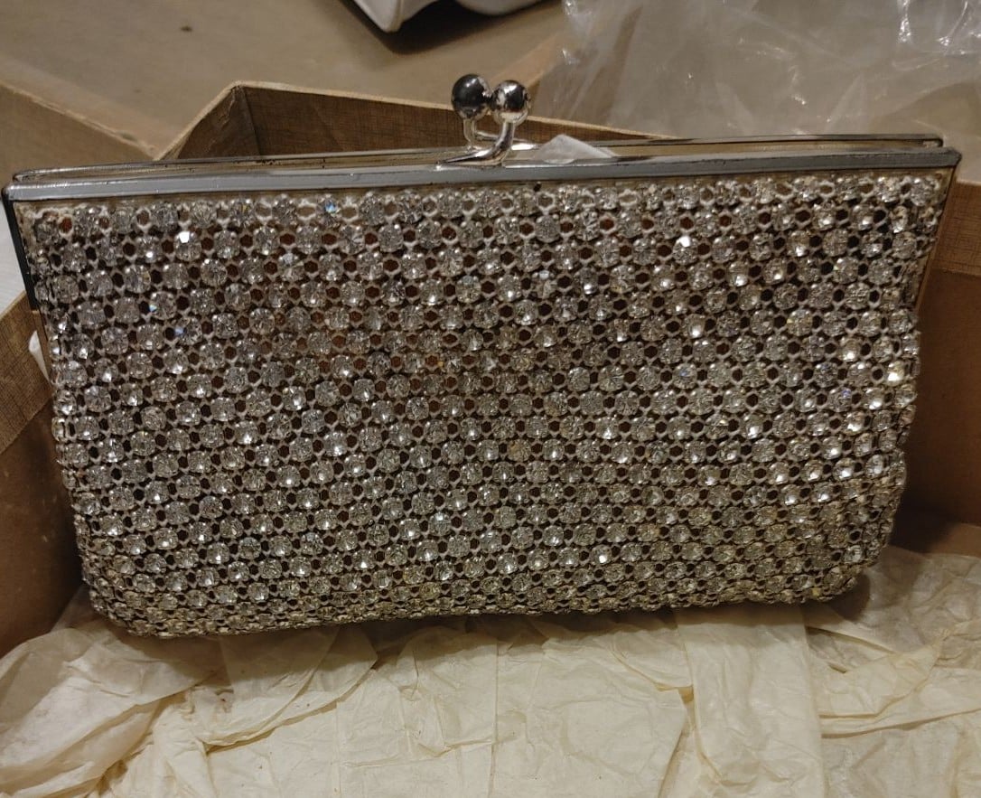 Vintage rhinestone encrusted Clutch