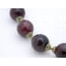 VTG Styled Heavy Gold Tone Faceted Burgundy Glass Beaded Choker Necklace