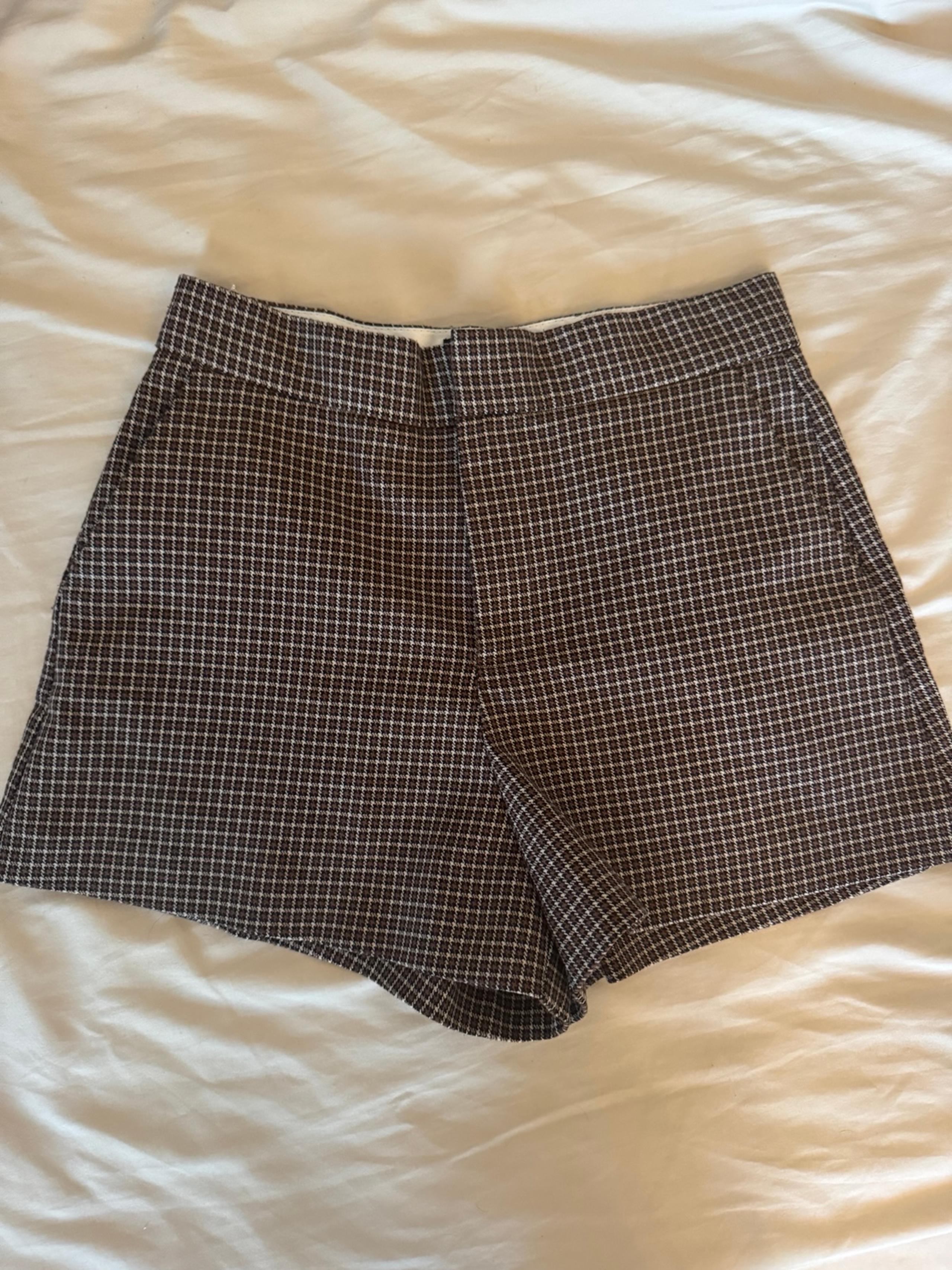 Zara plaid high waisted shorts