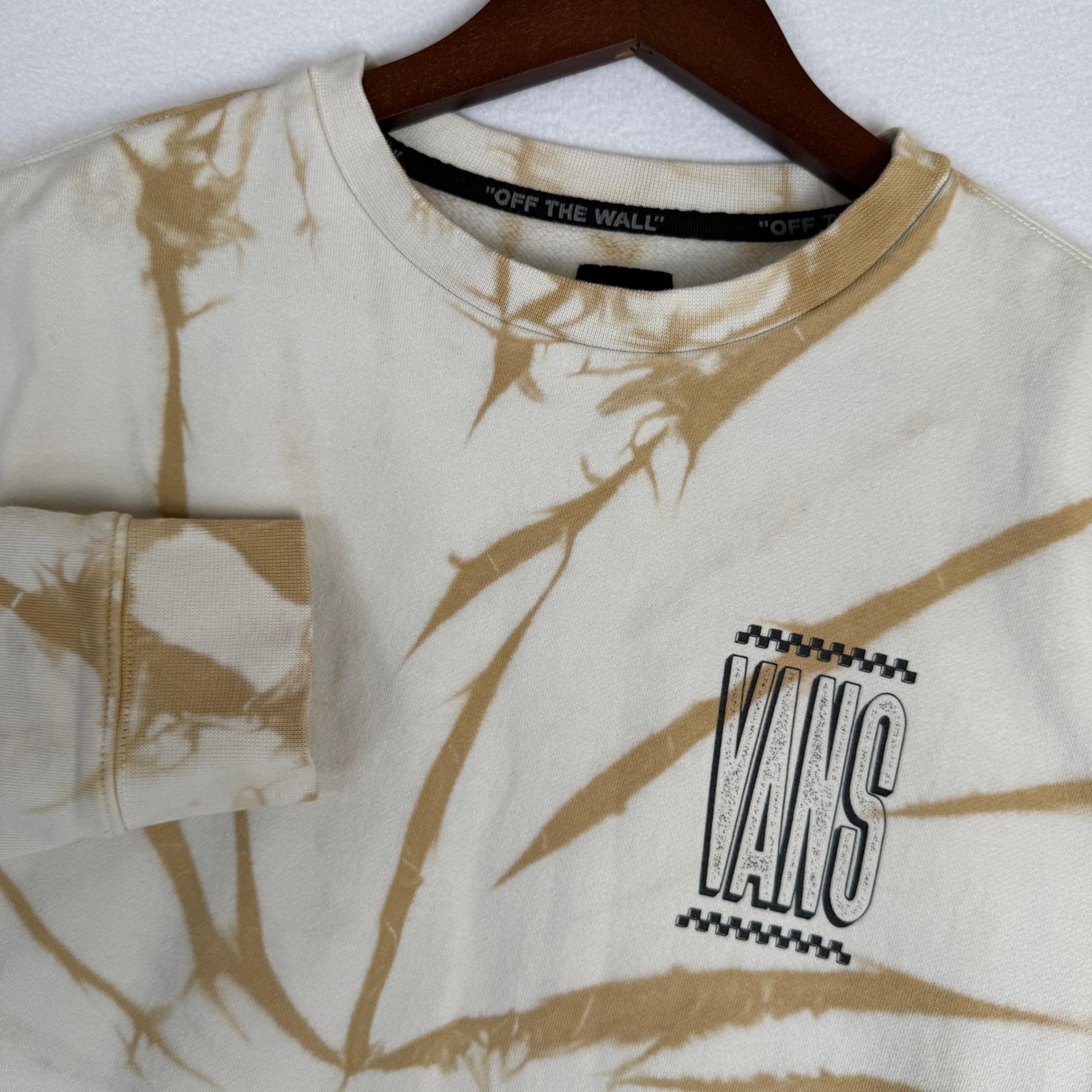 Vans Tall Type II Crew Neck Sweatshirt Mens Medium Tie-Dye Fleece Pullover