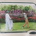 Vintage Gordon Wheeler Golf Going For It Print Signed Watercolor Art Matted 1993