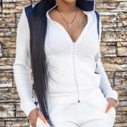 Half Hearted White Reversable SweatSuit