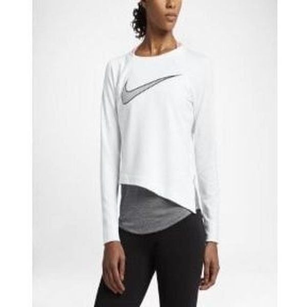 Nike dri fit white training cropped top sz small