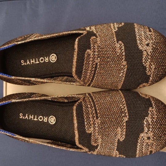 Rothy's Gold Shimmer Loafers - Kids Sz 4 Rothy's Gold Shimmer Loafers - Kids Sz 4