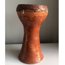 Handmade Carved Vintage Bongo Drum Collectibles Wood Art Djembe Drum