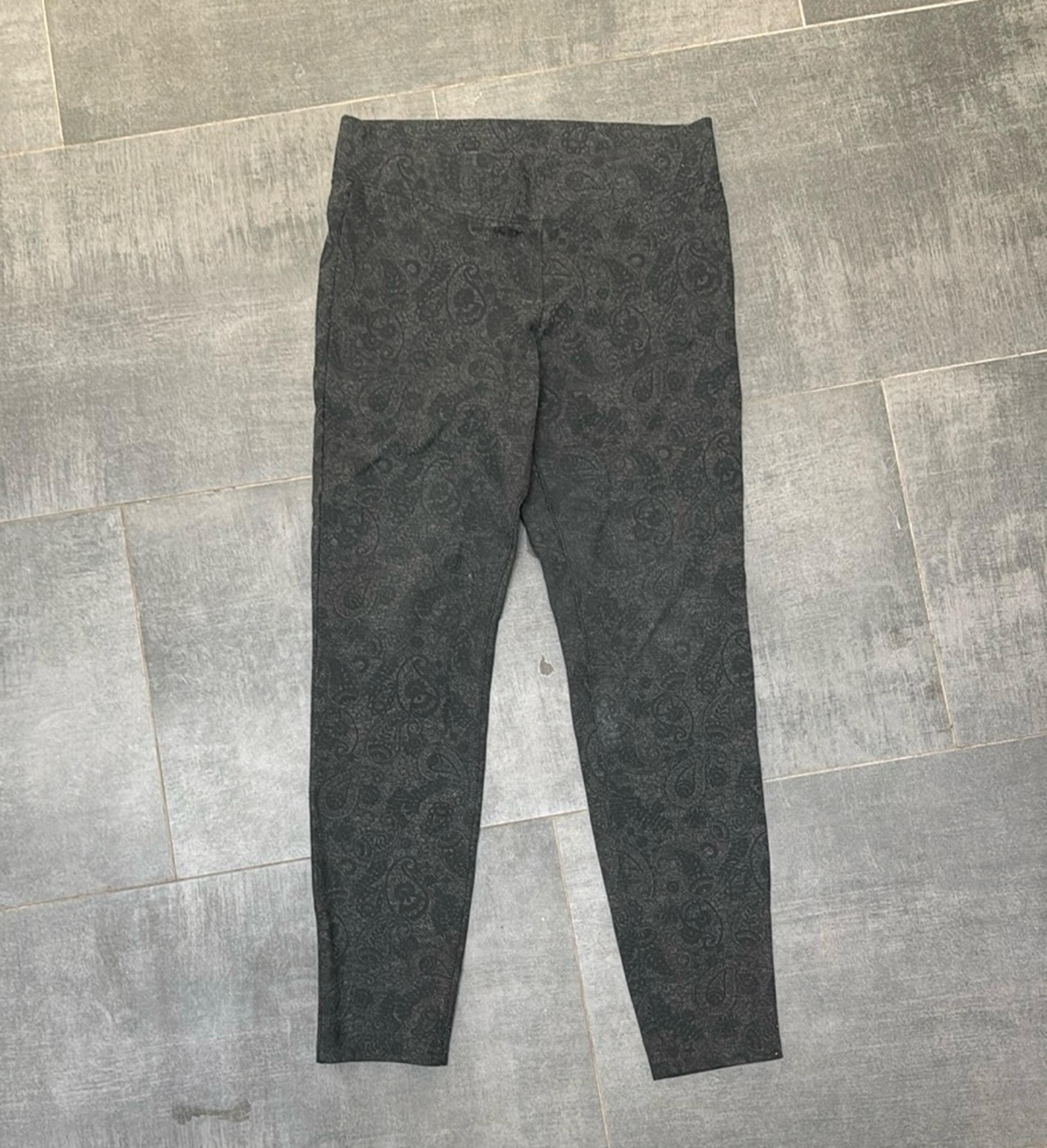 Paisley Patterned Black Leggings by New York & Company