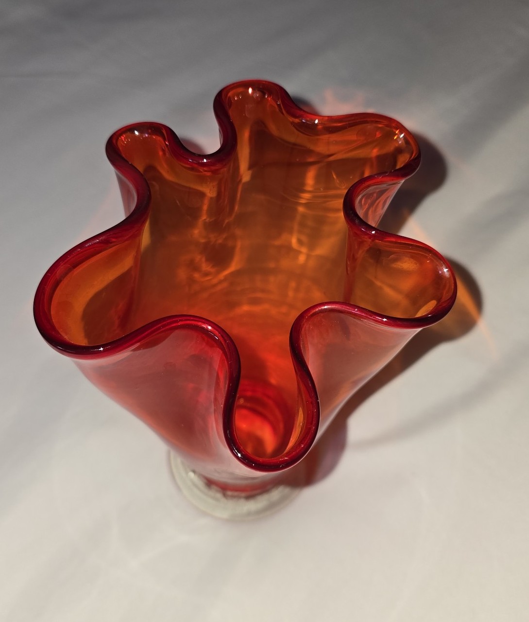 Red Orange Vase