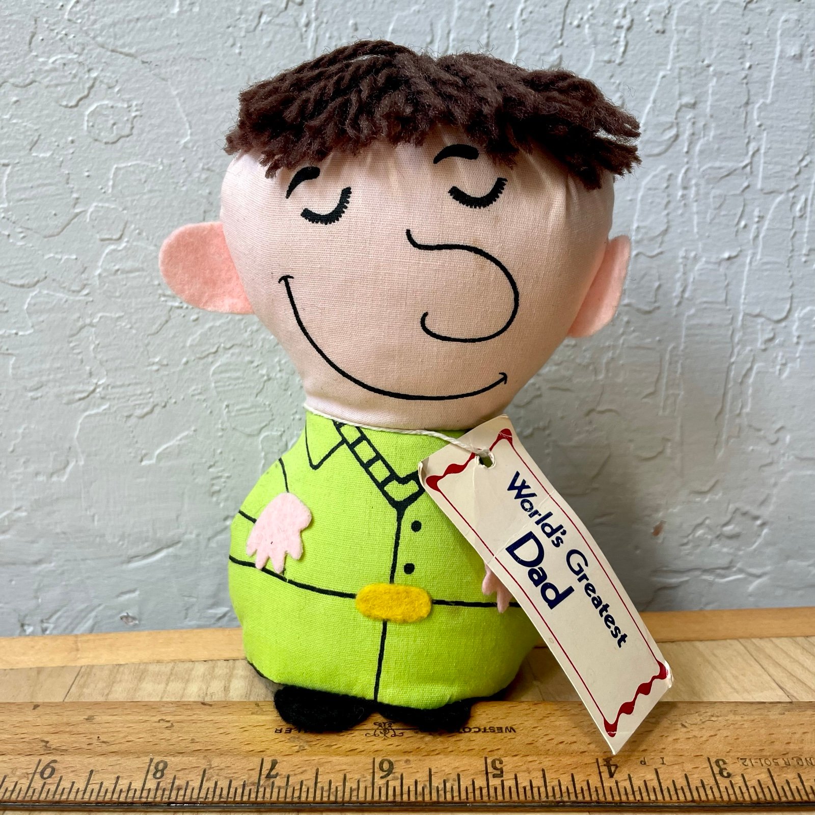 Vintage Mary Meyer Tumble Town Chums Worlds Greatest Dad Plush