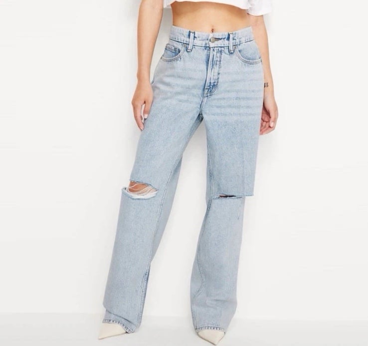 Good American Women’s Jeans Size 14/32 90'S ICON Petite STRAIGHT LEG NWT
