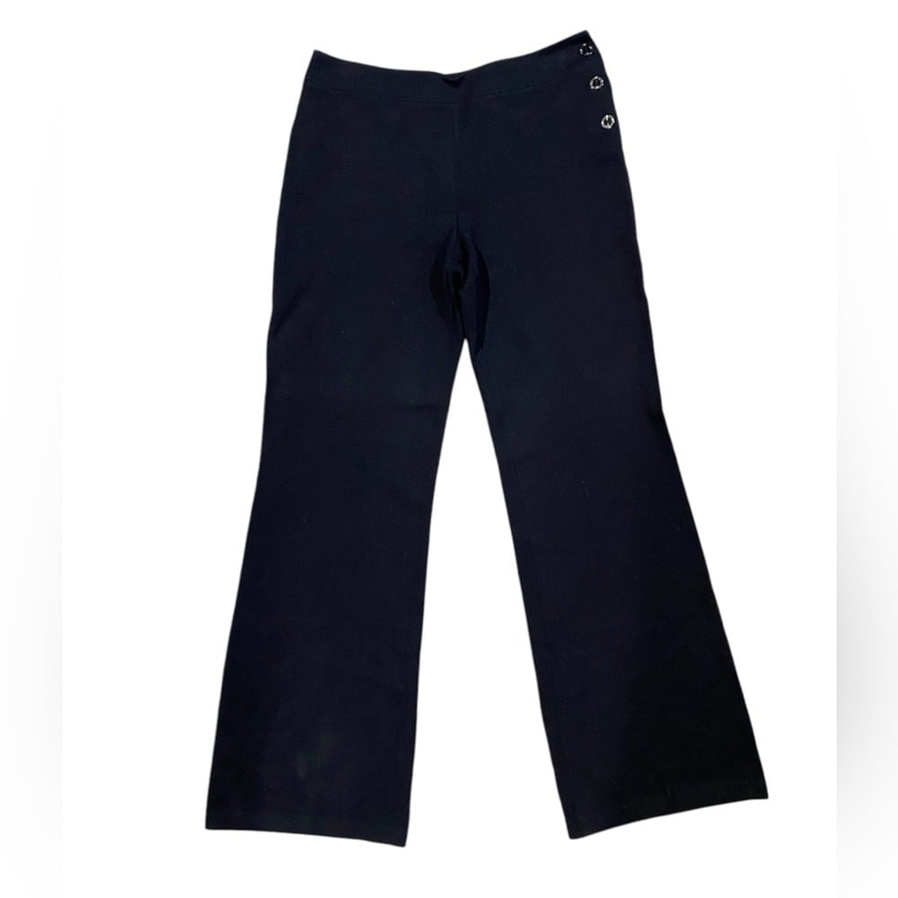 St. John Collection Navy Blue Straight Knit Pants Women's Size 10