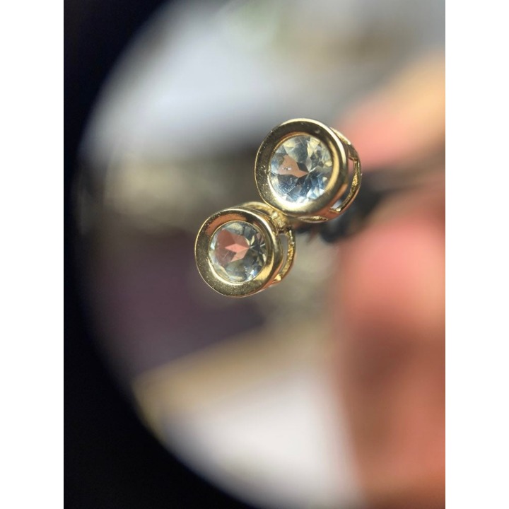 Diamond 14k gold earrings