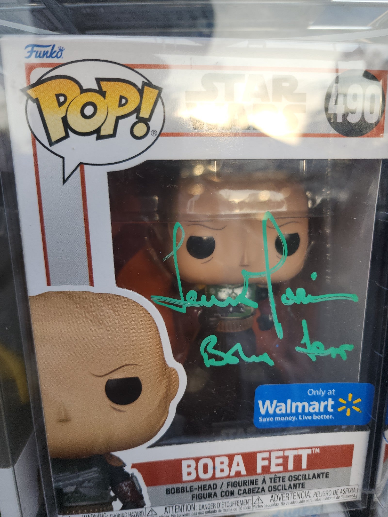 Boba Fett autographed by actor Temuera Morrison Walmart Exclusive Funko Pop