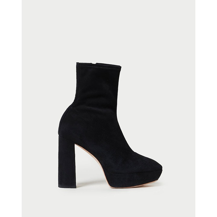New LOEFFLER RANDALL Camden Black suede Platform Bootie size 9