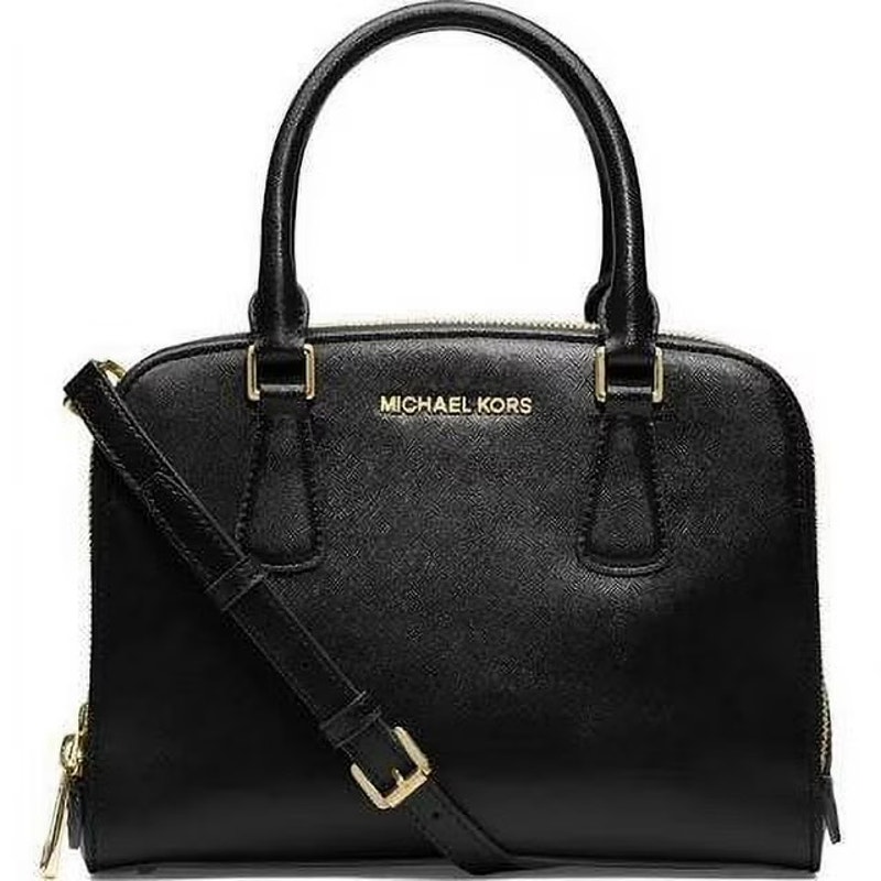 Michael Kors Black Saffiano Leather Large Reese Satchel
