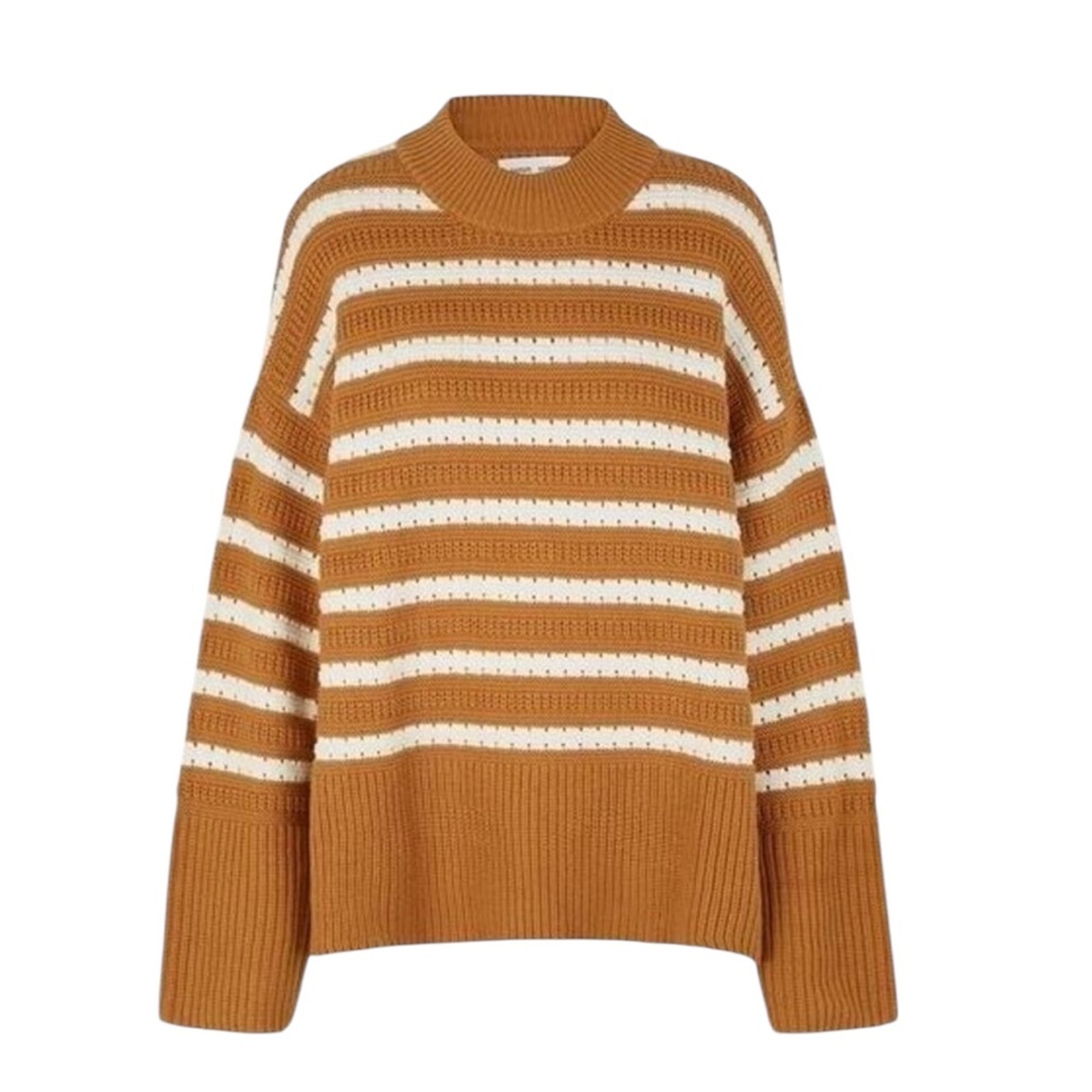 NWOT Samsoe & Samsoe Raili Crew Neck Brown Sugar Sweater – Small