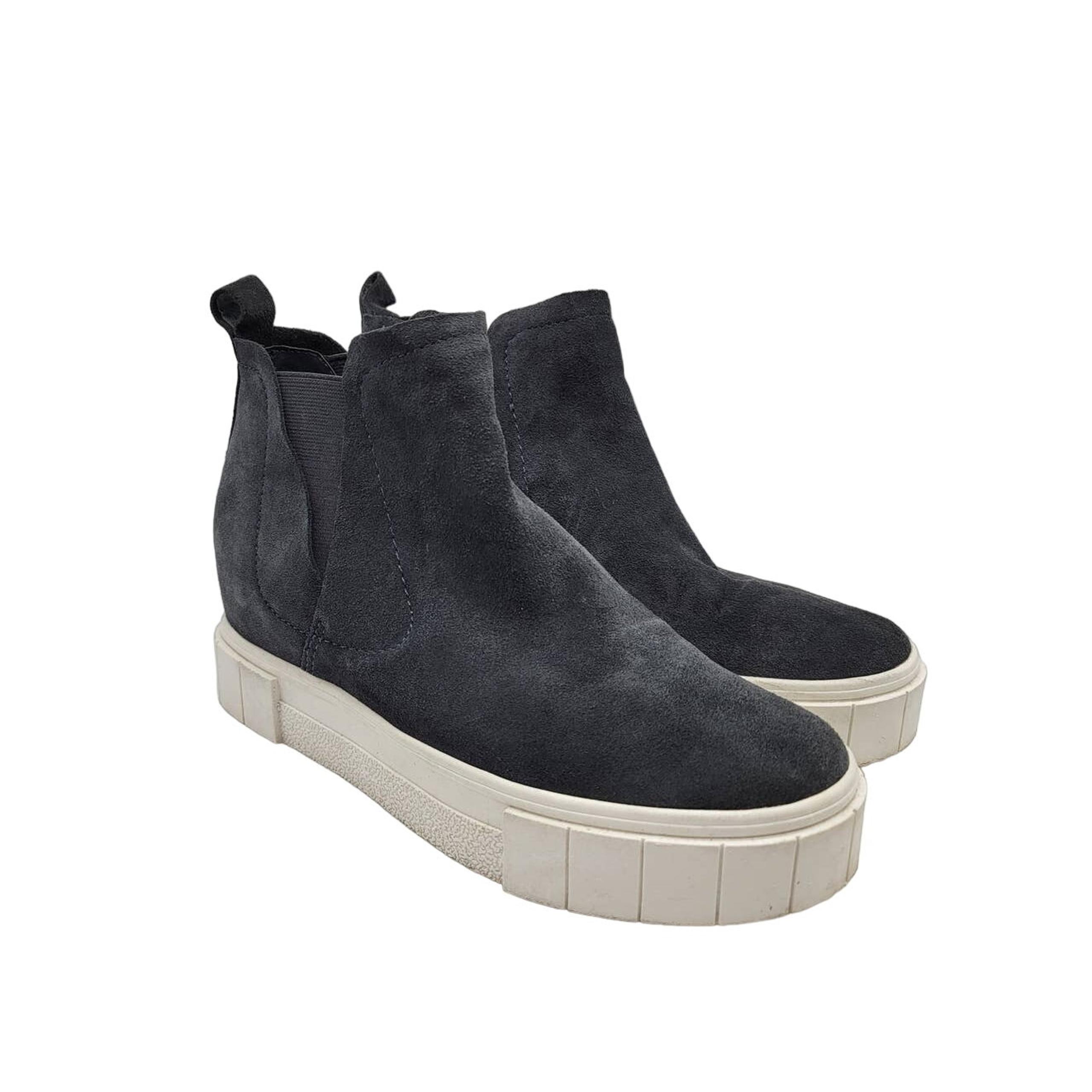 Dolce Vita Women's Suede Leather Zabie Sneakers High Top Slip on Black SZ 9.5