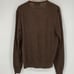 Polo Ralph Lauren 100% Merino Wool Brown V-Neck Custom Fit Lightweight Sweater