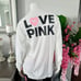 NEW (L) VS PINK Foldover Leggings and Campus Tee in dreamy pink originals
