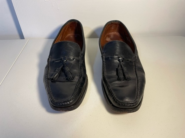 Allen Edmonds Black Tassle Loafer size 10 D Mens leather slip on shoes Made USA